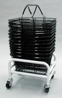   Basket (NOT INCLUDED) Stand Rack Cart Storage Rolling White NEW
