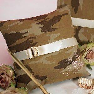 Discerning Camouflage Camo Wedding Ring Bearer Pillow