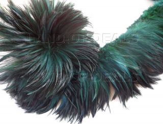 Wholesale bulk feathers – Dark green   rooster furnace / 4 5 in (10 