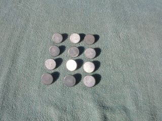 REVOLUTIONARY WAR   12 LEAD/PEWTER COAT BUTTONS