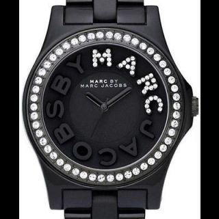   Marc Jacobs Black Glitz Ladies Quartz Riviera Watch MRP $200 Holiday
