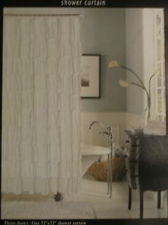 Flamenco tiered ruffle shower curtain bath color white