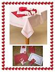 Valentines Day Tablecloth Pink Or Red Cut Out Edging Hearts/Flowers 3 