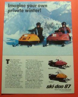   SKI DOO SNOWMOBILESSKANDIC 503 & TUNDRA Ad ArtROTAX ENGINES Print