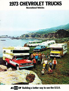 1973 Chevrolet Camper Motorhome Suburban Sales Brochure