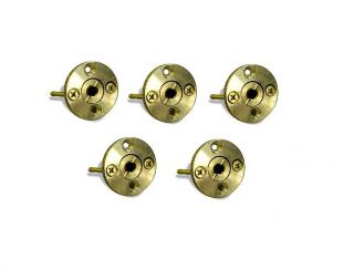 Swimming Pool Safety Cover Brass Wood Deck Anchor Assembly One, Five 
