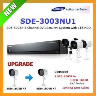 Samsung SDE 3003N 4 Channel DVR Security System w/ 1 SEB 1005R to 1 