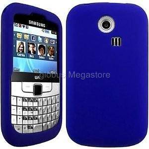 BLUE SiLiCONE CASE COVER SKIN POUCH for Samsung Chat 335 S3350