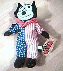 NWT Plush Felix The Cat 4th of July Uncle Sam Red White Blue New w 