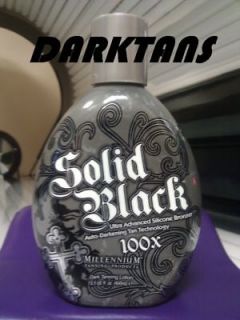   Solid Black 100x Bronzer Indoor Tanning Bed Lotion or Outdoor Tanning