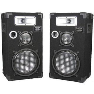 Podium Pro Home Audio Studio DJ Deluxe Speakers New 10 3 Way Black 