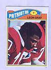 1977 Topps Mexican # 188 LEON GRAY Patriots ROOKIE SP