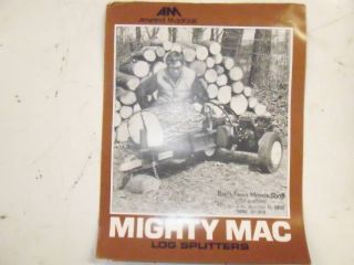 Mighty Mac Log Splitters Sales Brochure 1983 Classic