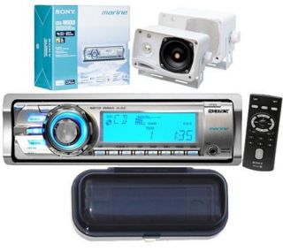 208W Sony Marine CD  Radio + Box Speakers iPod Input