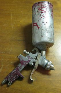 Used Air Spray Gun Unknown Manufacturer H827W For Parts w/ Nozzle