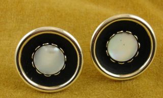 Vintage Mother of Pearl pat date 1945 50 cuff links