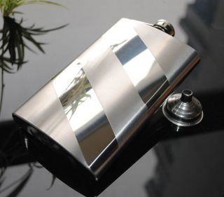 10oz Stainless Steel Hip Flask Polished and Sanding Free Funnel 