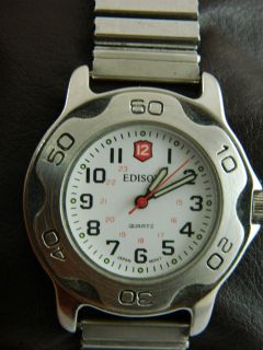   RAILROAD STYLE  MILITARY TIME WATCH /HEAVY DUTY STAINLESS STEEL BAND