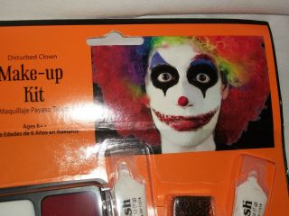   DISTURBED CLOWN Makeup Kit Costume Theater Stage Face Painting Scarey