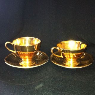 ART DECO ROYAL WINTON Set GRIMWADES GOLDEN AGE RIBBED FOOTED Tea 