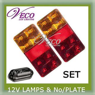   Caravan Auto Tail Light LED Lamp Submersible Boat Number plate Part