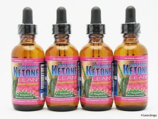 Raspberry Ketone Lean diet drops Four (4) Bottles Liquid Weight Loss 