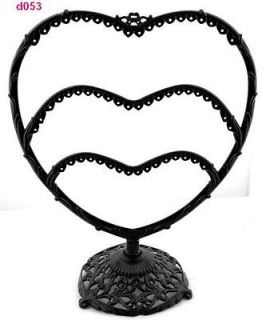 Black Iron Products heart Jewelry display holder rock case for earring 