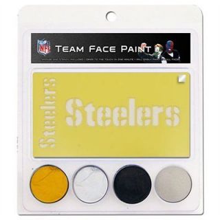 Pittsburgh Steelers NFL Face Paint Kit   Black & Gold and White with 