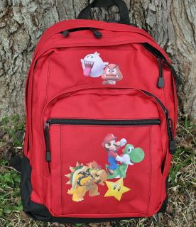 Super Mario Brothers Bros STRONG Red Backpack Mario, Bowser, Yoshi 