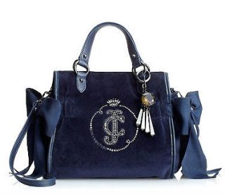 REAL Juicy Couture NEW Navy Best 15.5x13x5 Large Tote Bag w/ Receipt