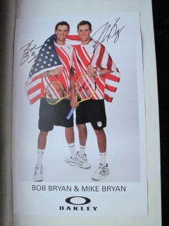 BOB & MIKE BRYAN Signed OAKLEY TENNIS Poster w/ Hologram COA