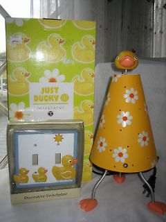   Boo Duck Lamp Deparment 56 & 3 Ducks Double Switchplate Nursery Decor