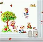 Kids Girls Room Wall Stickers Removable Decals   Strawberry Shortcake