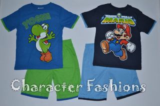 SUPER MARIO BROS YOSHI Outfit Size 4 5 6 7 8 Shirt Shorts Set