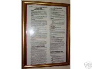 LARGE LAMINATED TABLE SHUFFLEBOARD RULES FOR NINE GAMES