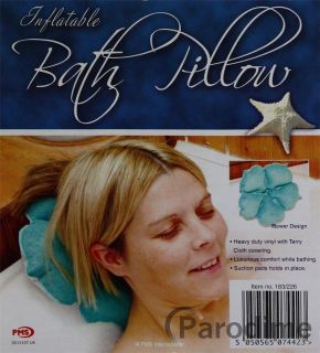   Spa Pillow Towelling Headrest Jacuzzi Bath Tub Bathroom Suction Cup