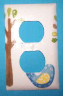 Hayley Owl Bird Switchplate outlet made with Pottery Barn kids girls 