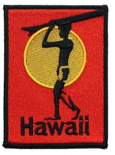 Hawaii Surf Surfing Surfboard Surfer Dude Embroidered Sew On Applique 
