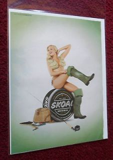  Print Ad Skoal Smokeless Chewing Tobacco ~ Sexy Girl Fly Fishing Gear