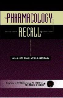 Pharmacology Recall by Anand Ramachandran 1999, Paperback