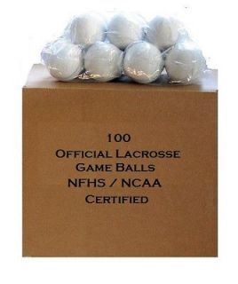 Case of White Lacrosse Game Balls   NCAA / NFHS Certified   100 count