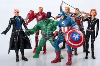 7pcs SET Marvel The Avengers Hulk Captain America Iron Man Thor 