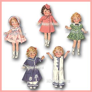 Vintage Shirley Temple Doll Clothes Dress Pattern ~ 20