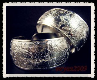   Phoenix Bat Exquisite Tibetan Tibet Silver Totem Bangle Cuff Bracelet