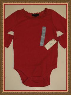 NWT baby GAP burgundy LACE rib top bodysuit (GIRLS 0 18m) newborn 