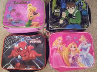 Insulated Lunch Box School Lunch Bag / Princess / Ben 10 / Spiderman 