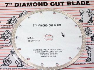 Diamond Cut Saw Blade for Wet Tile & Marble