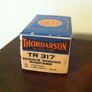 Thordarson TR 317 Transistor Interstage Transformer 10k/2k 150mw