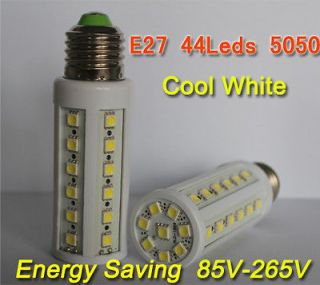   Saving 9W 44 LED Cool White 5050 SMD Corn Light Lamp Bulb 85 265V