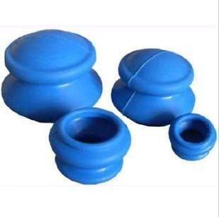   Rubber Cupping 4 Cup set Vacuum Therapy Acucups Glass Massager